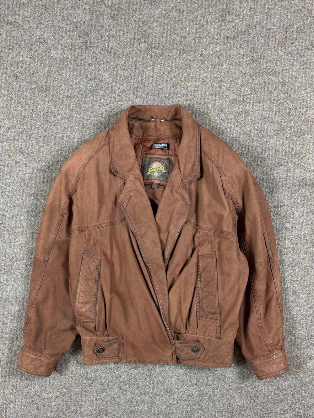 Vintage Wilsons Adventure Bound Brown‎ Leather Pilot Bomber Jacket Women’s Small